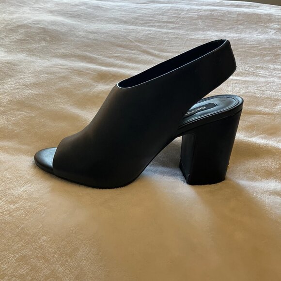 DKNY Black Open-Toe Block Heel Mules – Size 9M - Picture 4 of 5